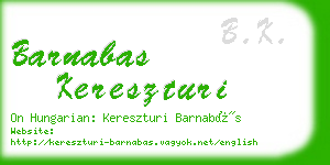 barnabas kereszturi business card